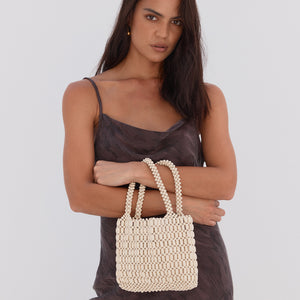 Beaded Bag - Bone