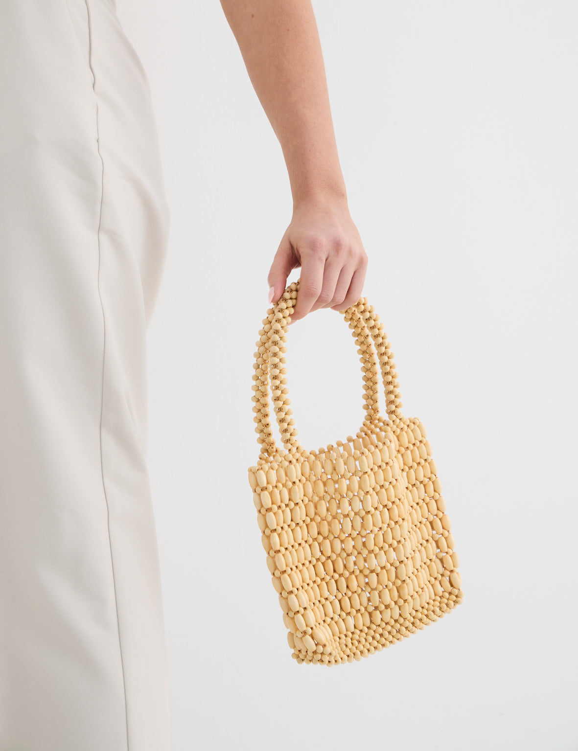 Beaded Bag - Natural