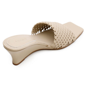 Braided Wedge Heel - Sand