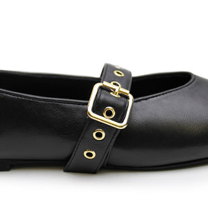 Eilwen Ballet Flat - Black/Gold