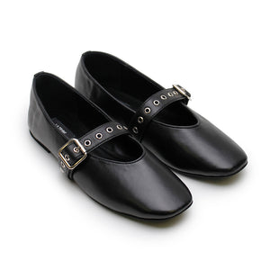 Eilwen Ballet Flat - Black/Silver