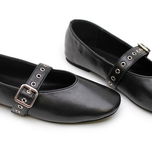 Eilwen Ballet Flat - Black/Silver