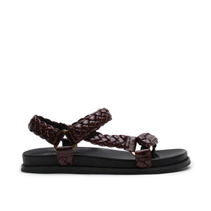 Elke Braided Sandal - Black Cherry