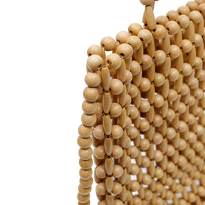 Gia Beaded Tote - Natural