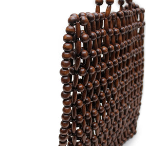 Gia Beaded Tote - Brown