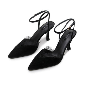 Indy Heel - Black/Lace