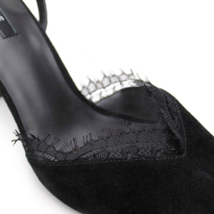 Indy Heel - Black/Lace