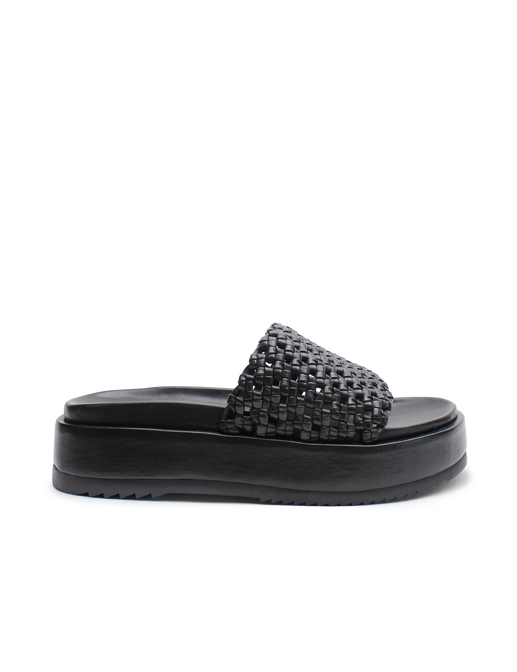 Knotted Platform Slide - Black – La Tribe