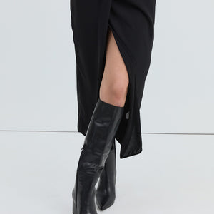 Leone Knee High Boot - Black