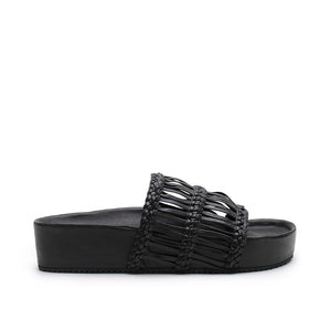 Lou Platform Slide - Black