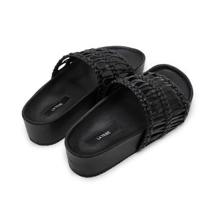 Lou Platform Slide - Black