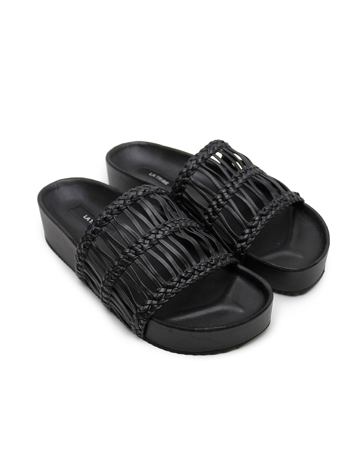 Lou Platform Slide - Black