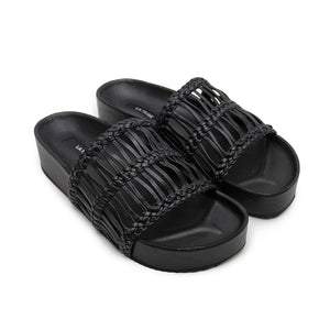 Lou Platform Slide - Black