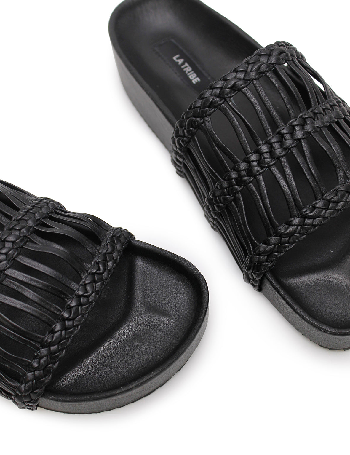 Lou Platform Slide - Black