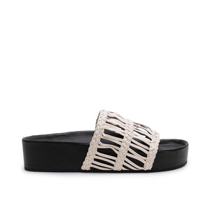 Lou Platform Slide - Black/Mist