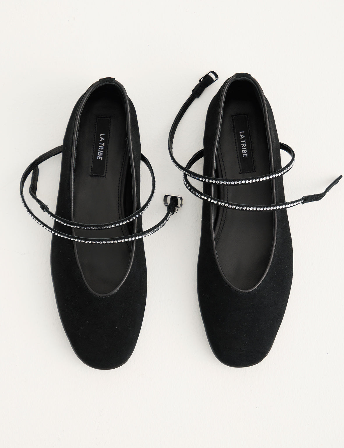 Maggie Flat - Black/Crystal