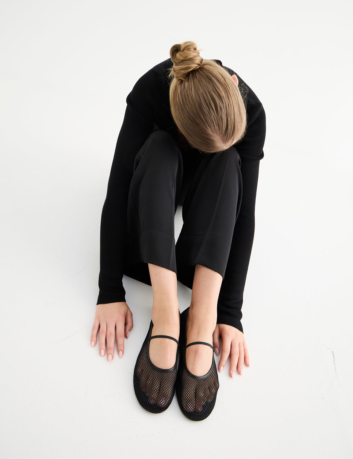 Net Ballet Flat - Black