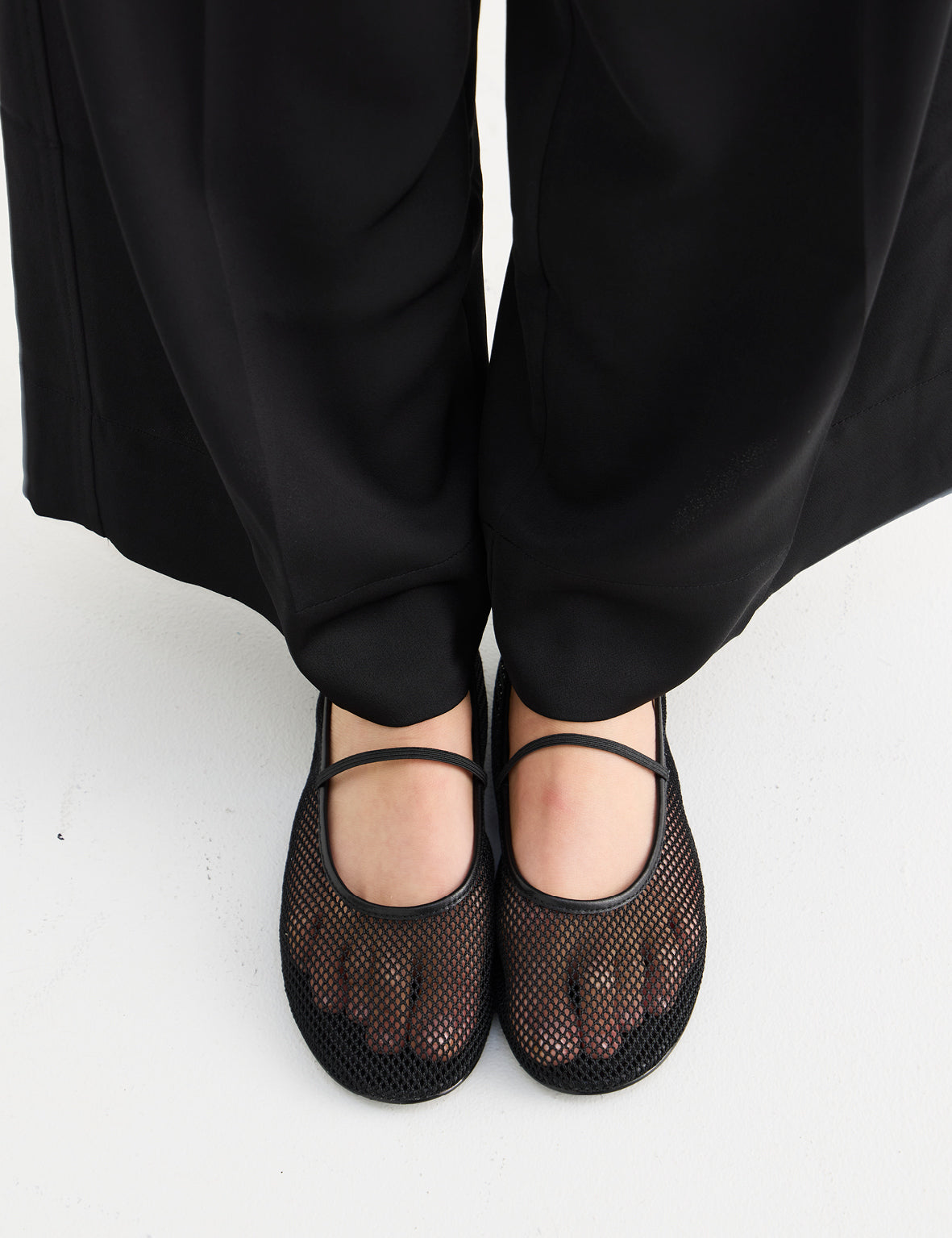 Net Ballet Flat - Black