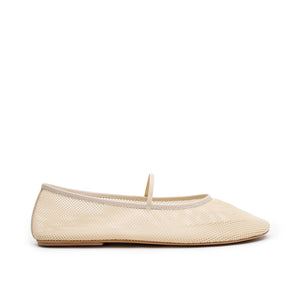 Net Ballet Flat - Cream