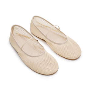 Net Ballet Flat - Cream