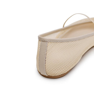 Net Ballet Flat - Cream