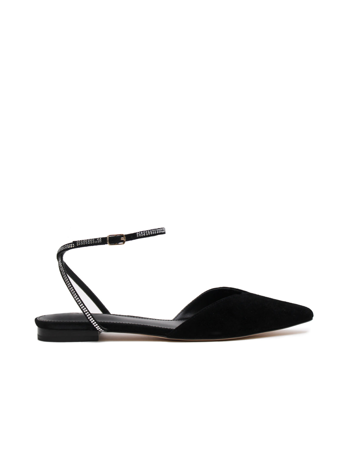 Nora Flat - Black/Crystal