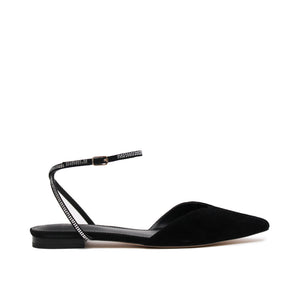 Nora Flat - Black/Crystal