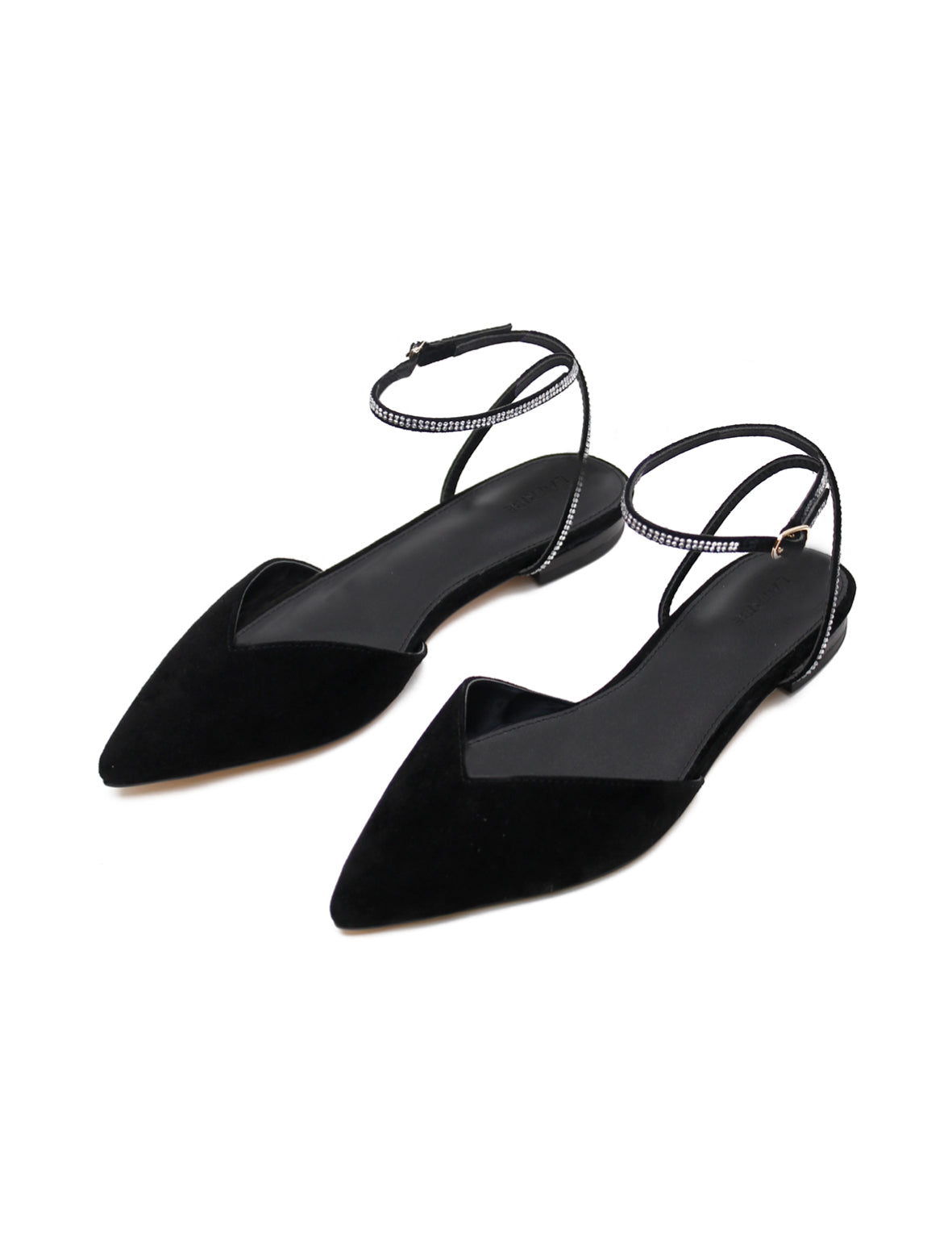 Nora Flat - Black/Crystal