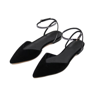 Nora Flat - Black/Crystal