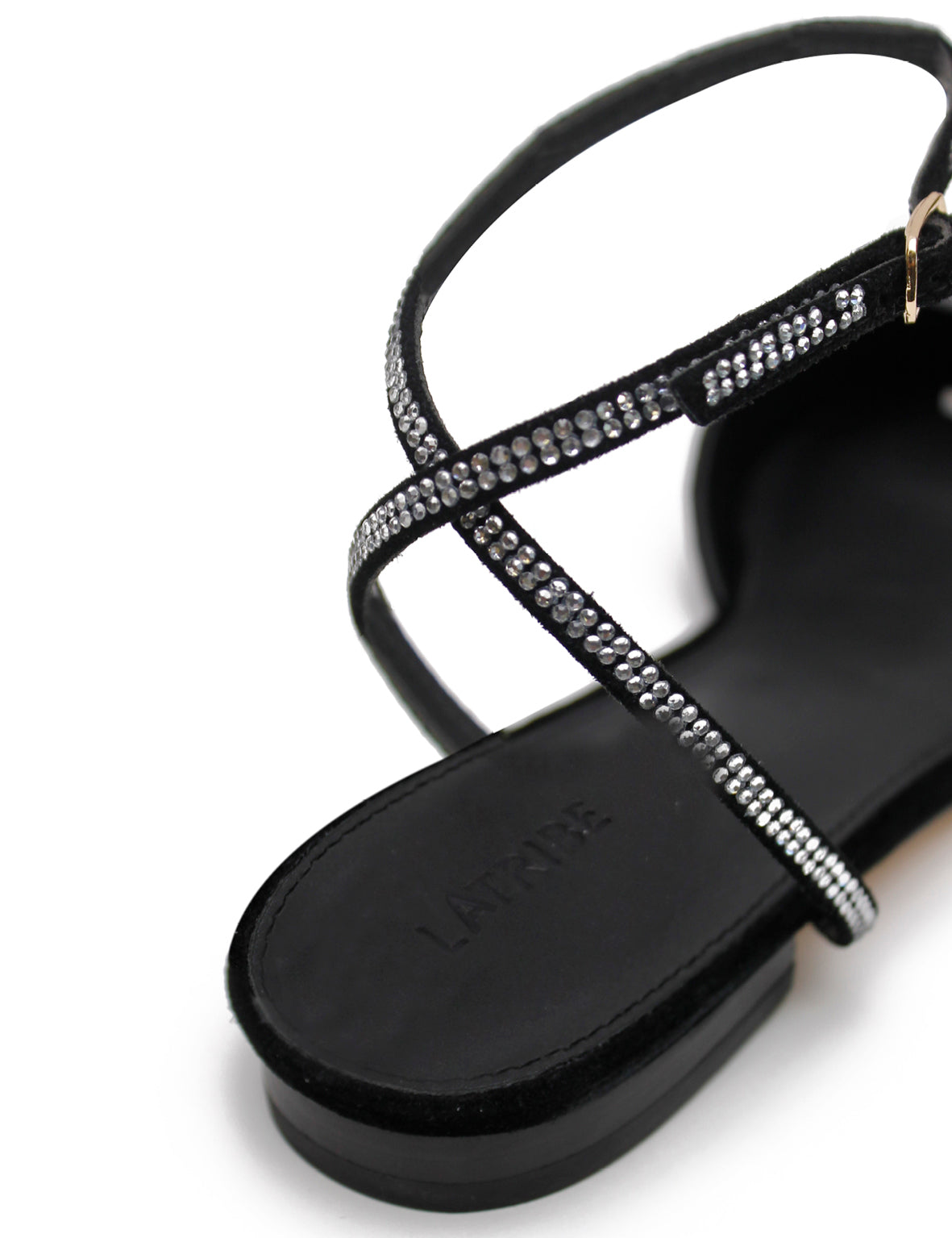 Nora Flat - Black/Crystal