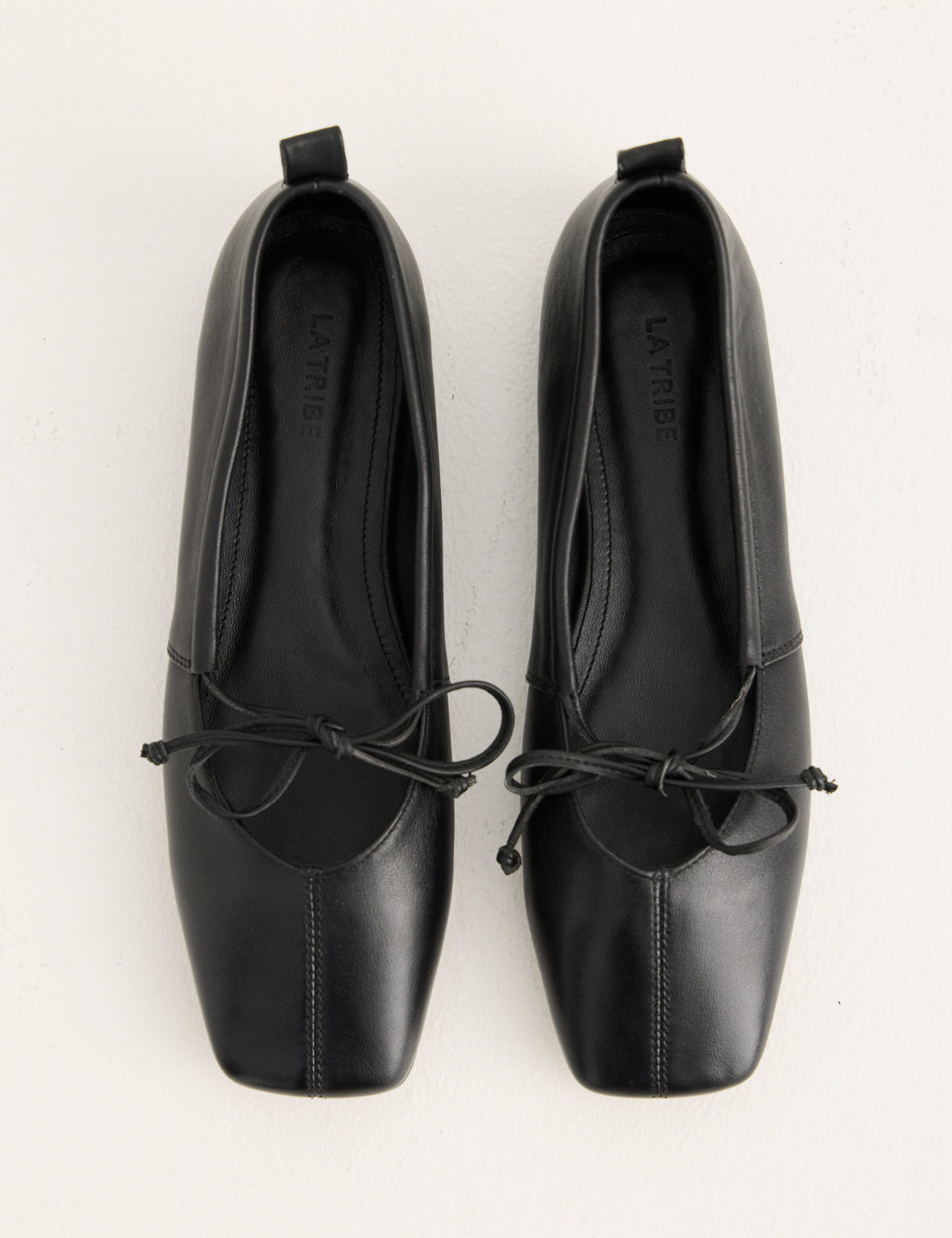 Square Toe Flat - Black