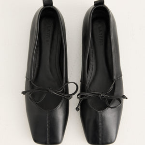 Square Toe Flat - Black