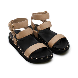 Studded Sandal - Beige