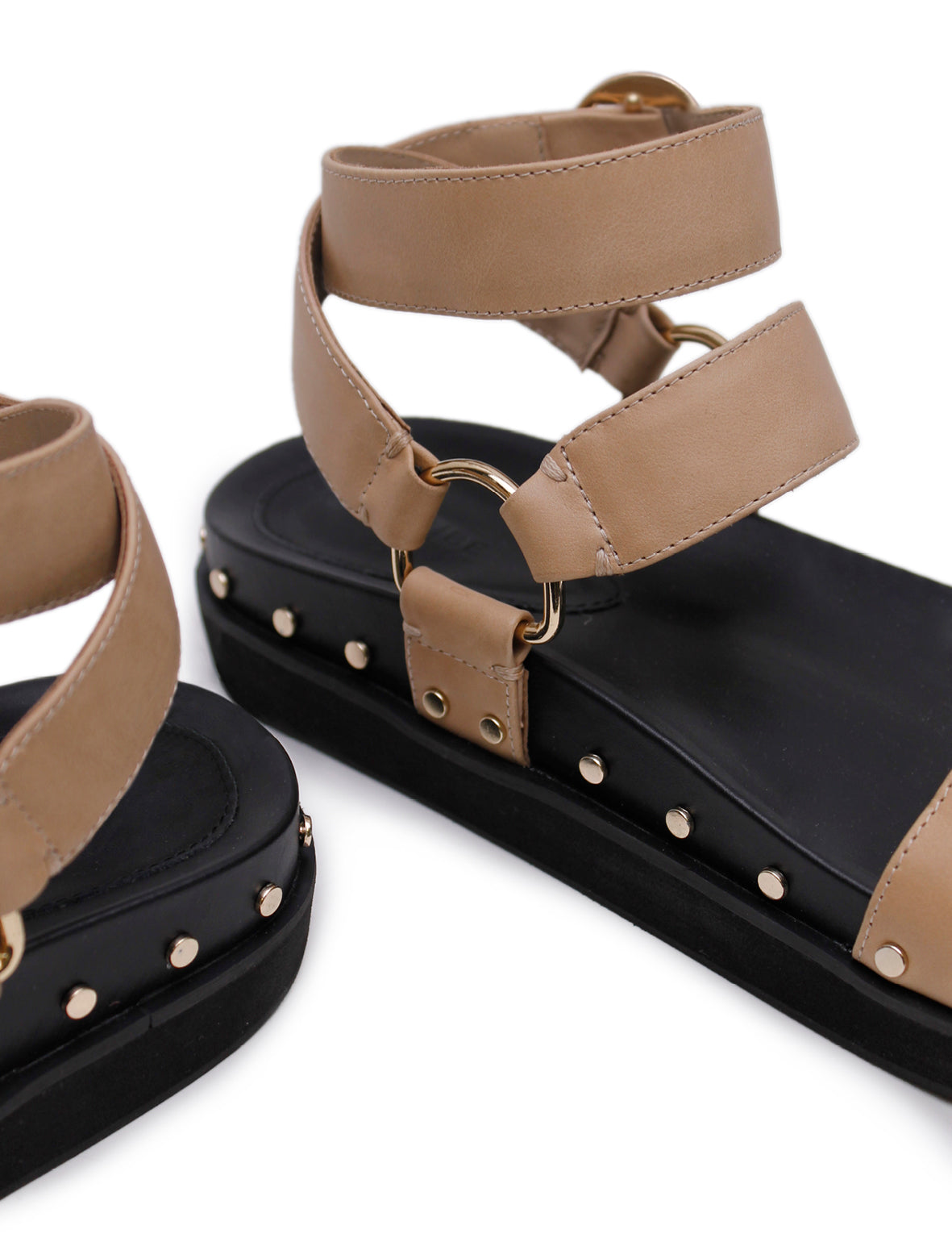 Studded Sandal - Beige