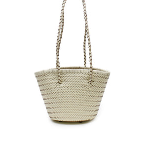 Woven Bucket Bag - Cream