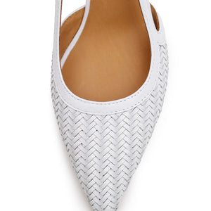 Woven Sling Back Heel - Snow