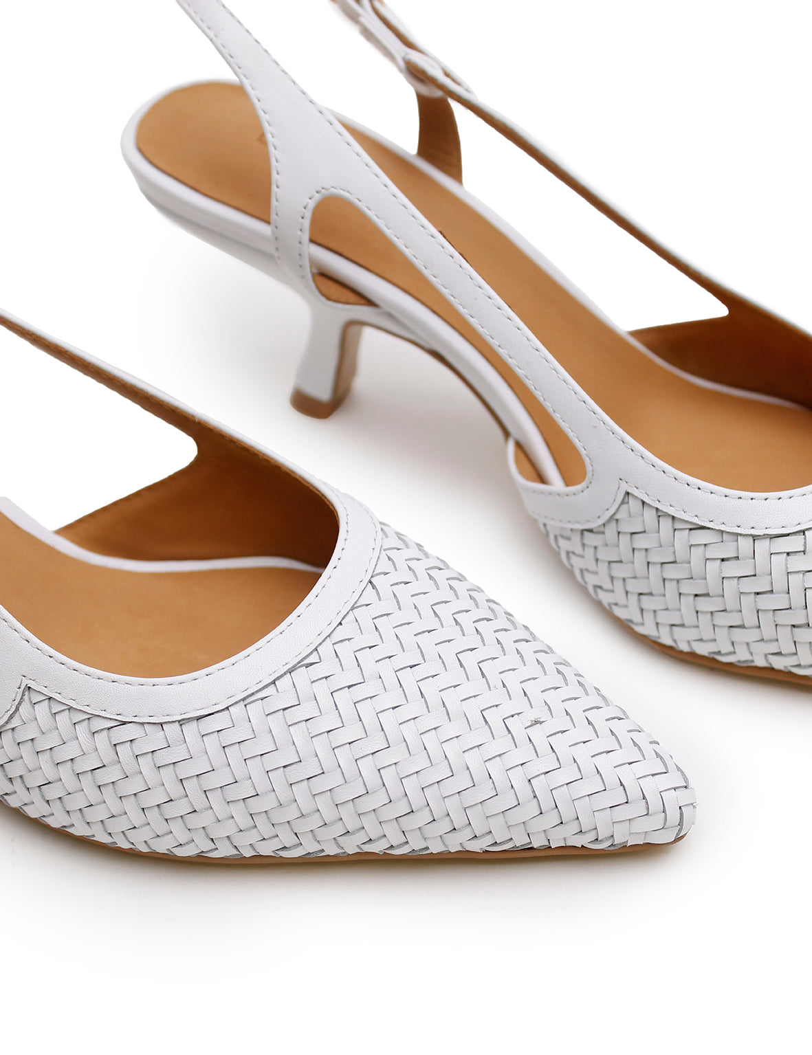 Woven Sling Back Heel - Snow