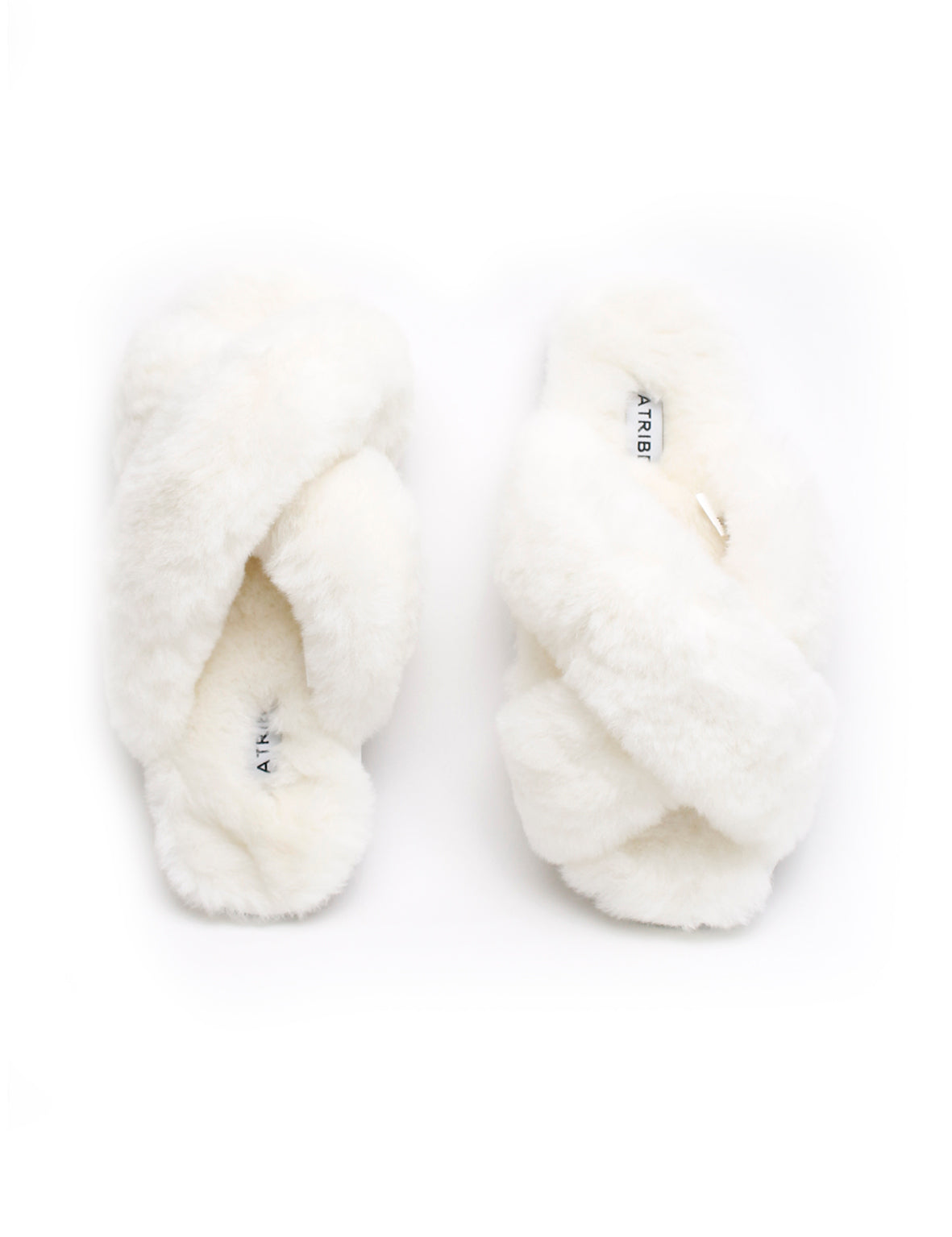 La tribe hot sale fluffy slides